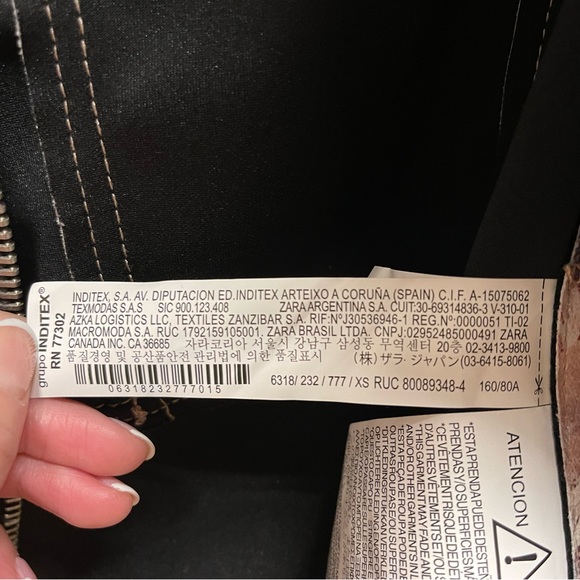 Zara Moto jacket w/ belt - Picture 6 of 9